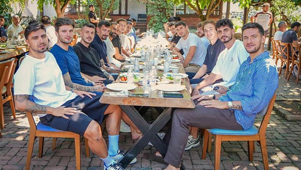 Trabzonsporlu futbolcular ve teknik heyet bir araya geldi