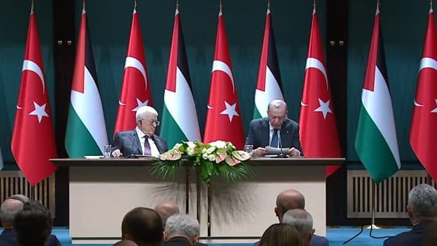 Cumhurbaşkanı Erdoğan, Filistin Devlet Başkanı Abbas ile Ortak Basın Toplantısı Yaptı