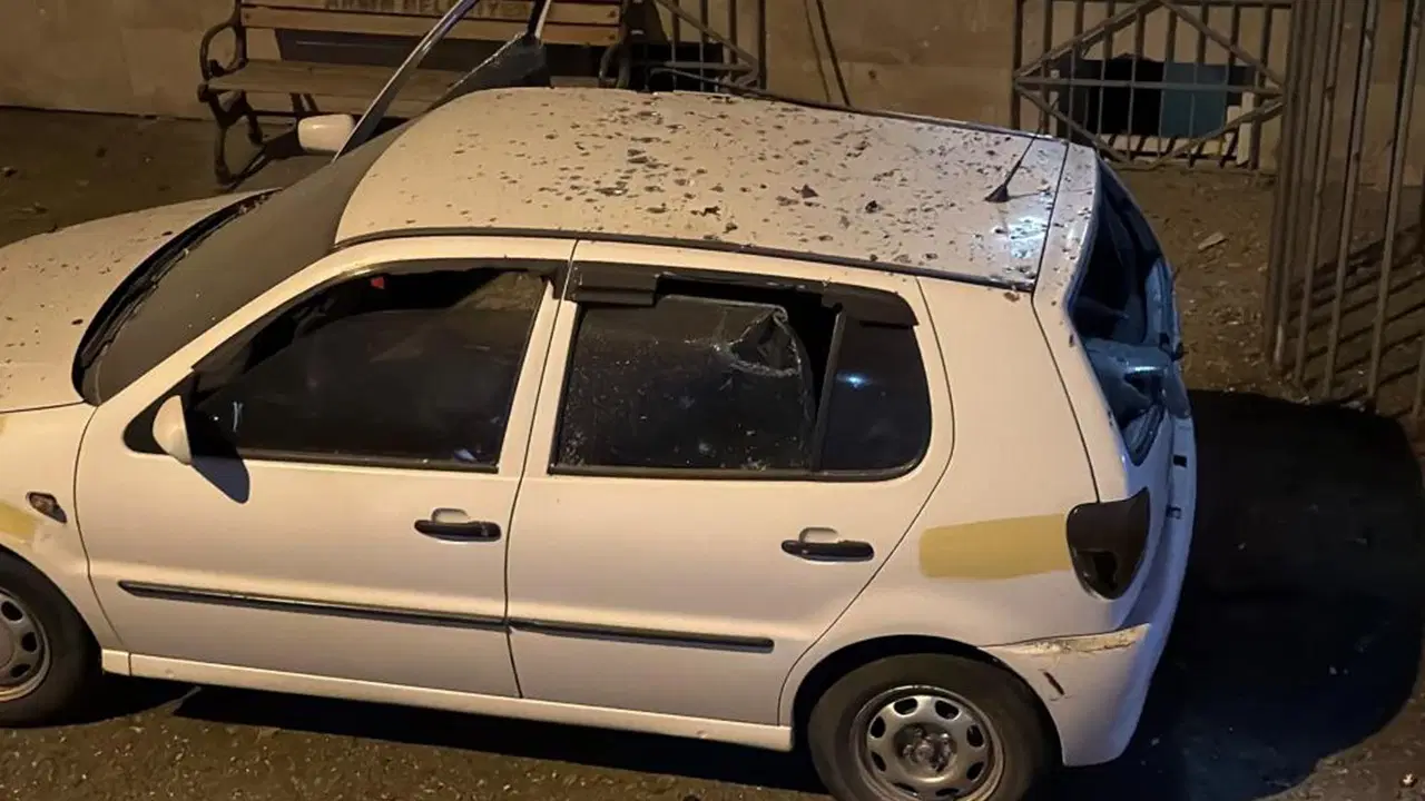 Emniyetin yakınındaki araçların üstüne İHA düşüp, patladı!